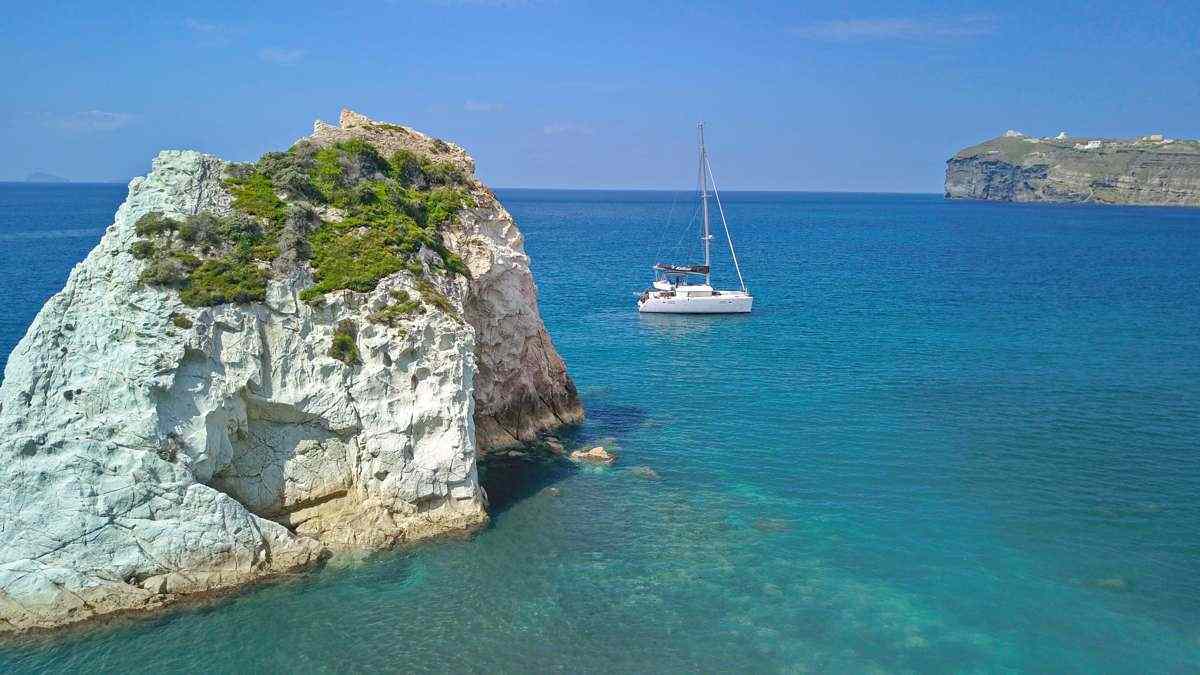 Caldera Classic Sunset Semi-Private Catamaran Cruise