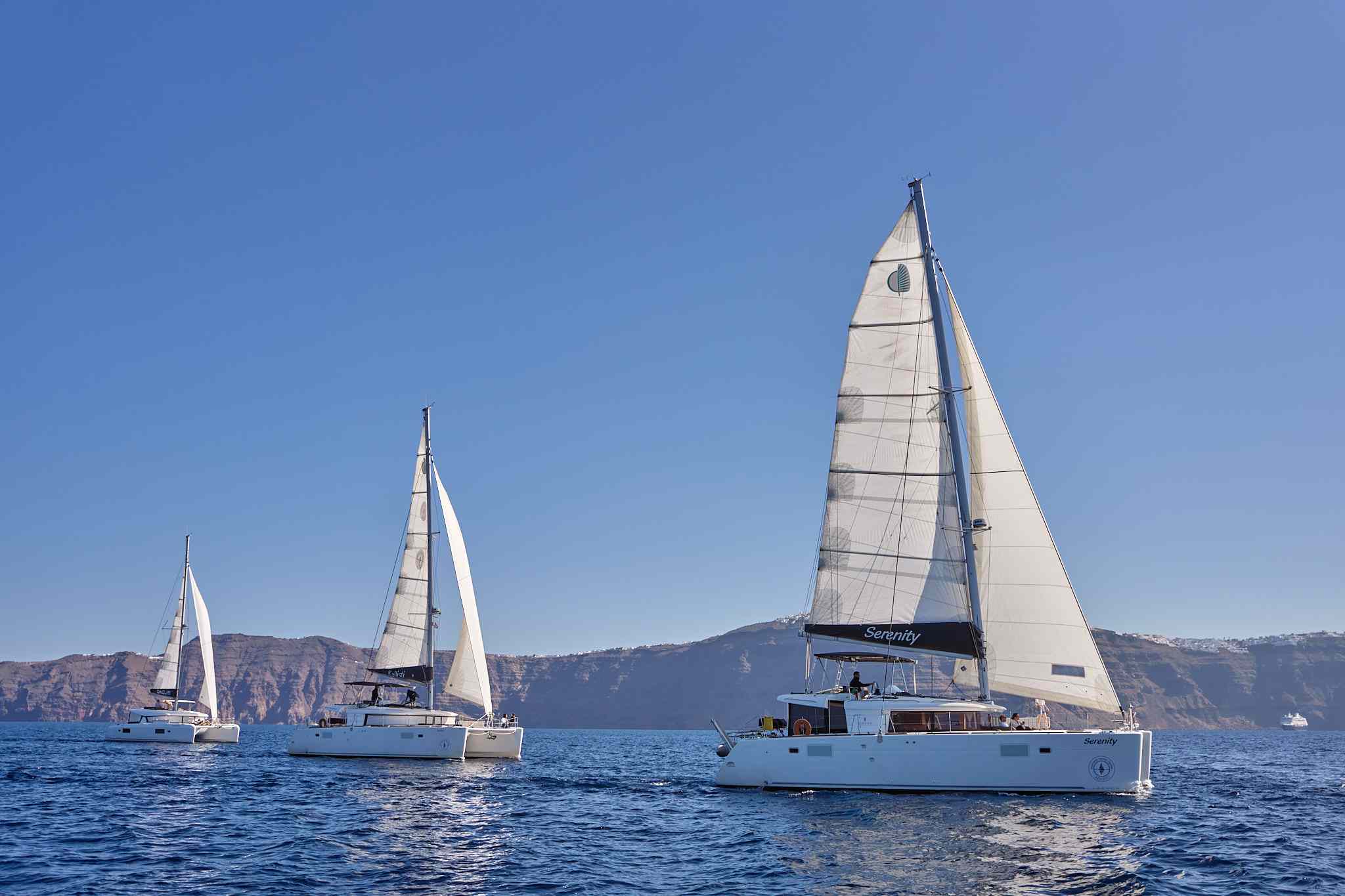 Catamaran Sailing Cruises in Santorini