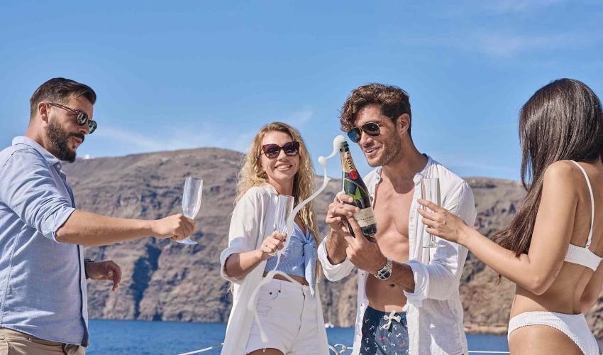 Catamaran Sailing Cruises in Santorini